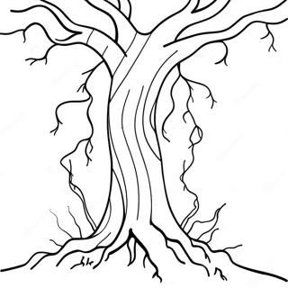 Lightning Striking Tree Coloring Page 63523-51083