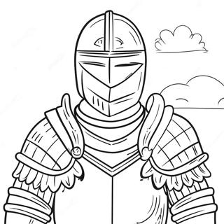 Charming Knight In Armor Coloring Page 6352-5241