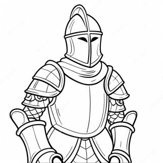 Charming Knight In Armor Coloring Page 6352-5243