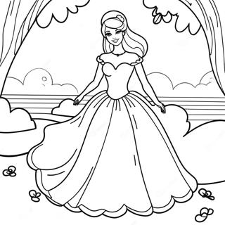 Elegant Barbie In Swan Lake Coloring Page 63533-51088