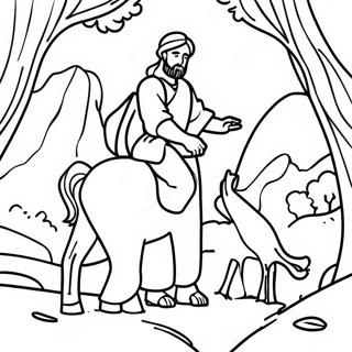 Good Samaritan Helping A Traveler Coloring Page 63553-51107