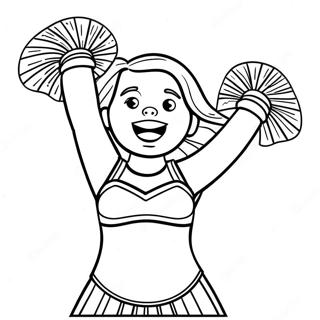 Oklahoma Sooners Cheerleader Coloring Page 63563-51118