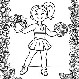 Oklahoma Sooners Cheerleader Coloring Page 63563-51119