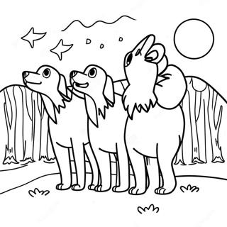 Loona Howling At The Moon Coloring Page 63573-51124