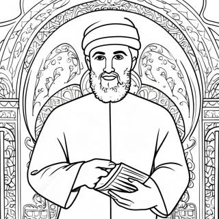 Prophet Muhammad With Quran Coloring Page 63583-51129