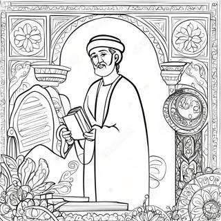 Prophet Muhammad With Quran Coloring Page 63583-51131