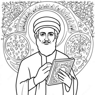 Prophet Muhammad With Quran Coloring Page 63583-51132