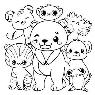 Funny Adult Coloring Page With Hilarious Animals 63592-51136