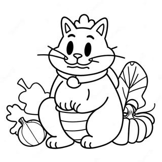 Garfield Thanksgiving Coloring Page 63602-51144