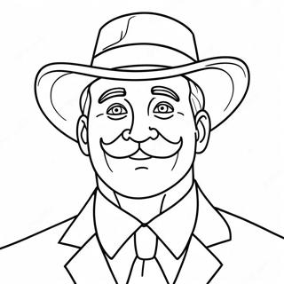 Strict Dad With A Funny Mustache Coloring Page 63612-51149