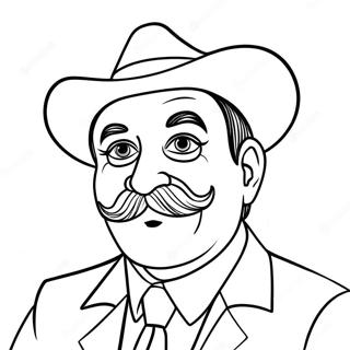 Strict Dad With A Funny Mustache Coloring Page 63612-51150