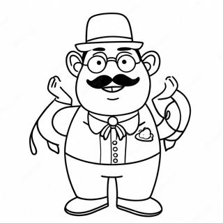 Weird Strict Dad In A Silly Outfit Coloring Page 63613-51153