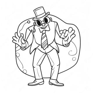 Weird Strict Dad In A Silly Outfit Coloring Page 63613-51154