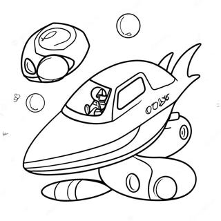 Colorful Among Us Venom Spaceship Coloring Page 63623-51167