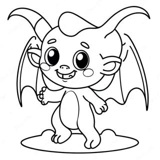 Cute Cartoon Demon Coloring Page 6362-5249