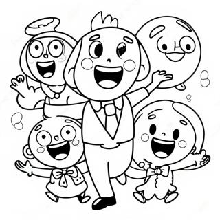 Joyful Glee Characters Coloring Page 63663-51198