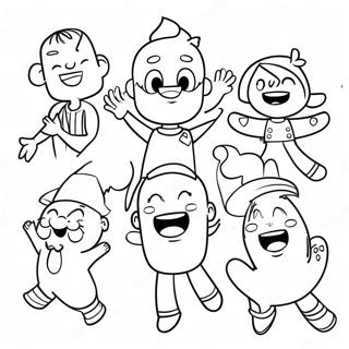 Joyful Glee Characters Coloring Page 63663-51199