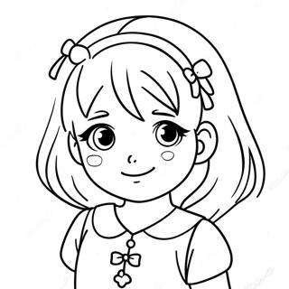 Cute Anya Anime Character Coloring Page 63713-51234