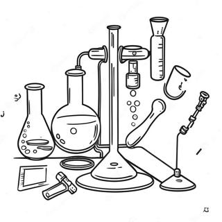 Chemistry Lab Equipment Coloring Page 6371-5247