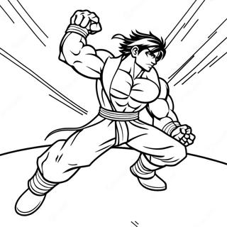 Jin Kazama In Battle Coloring Page 63723-51241