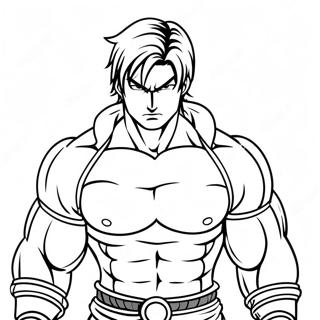 Jin Kazama In Battle Coloring Page 63723-51243