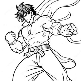 Jin Kazama In Battle Coloring Page 63723-51244