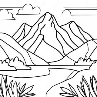 New Zealand Landscape Coloring Page 63732-51251