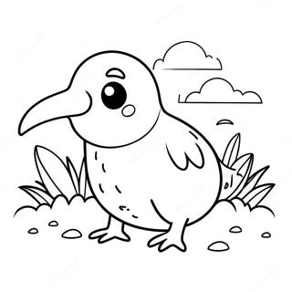 Kiwi Bird In New Zealand Coloring Page 63733-51247