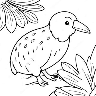 Kiwi Bird In New Zealand Coloring Page 63733-51248