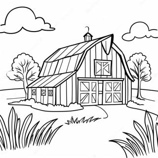 Charming Rustic Barn Coloring Page 63753-51266