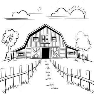 Charming Rustic Barn Coloring Page 63753-51268