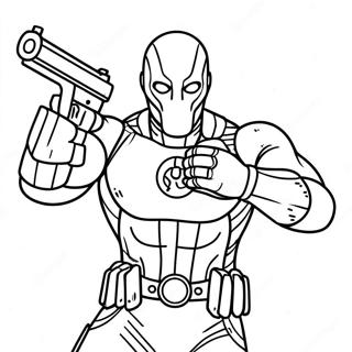 Deadshot Action Pose Coloring Page 63762-51274