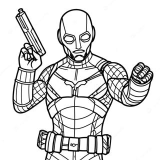 Deadshot Action Pose Coloring Page 63762-51275