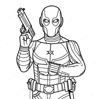 Deadshot With Dual Pistols Coloring Page 63763-51270