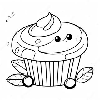 Blueberry Muffin Coloring Pages