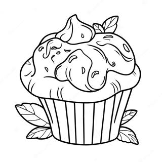 Delicious Blueberry Muffin Coloring Page 63773-51281