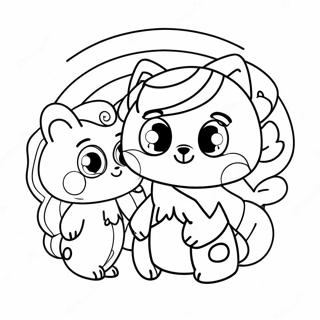 Rainbow Friends Teal Character Coloring Page 63782-51290