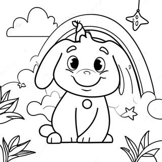 Rainbow Friends Teal Character Coloring Page 63782-51291