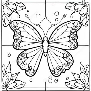 Butterfly Stained Glass Coloring Pages