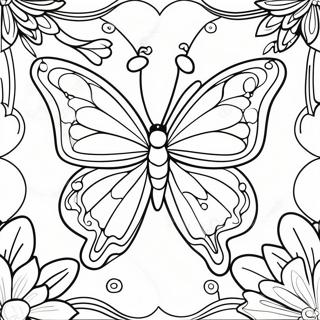 Butterfly Stained Glass Coloring Pages