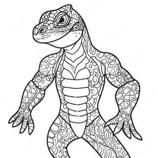 Lizard Man Coloring Page 63812-51306