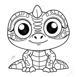 Cute Lizard Man With Big Eyes Coloring Page 63813-51311