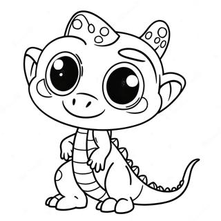 Cute Lizard Man With Big Eyes Coloring Page 63813-51312