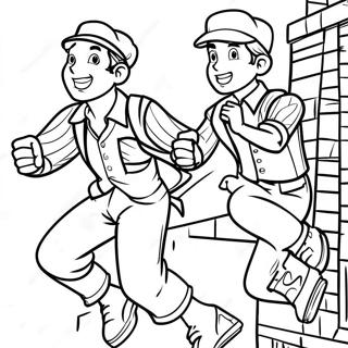 Exciting Newsies In Action Coloring Page 63823-51321