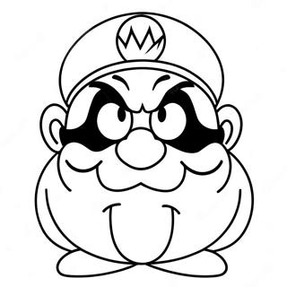 Wario In His Iconic Hat Coloring Page 6382-5261