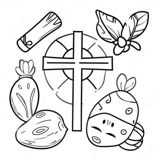 Lent Symbols Coloring Page 63843-51334