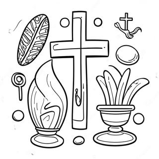 Lent Symbols Coloring Page 63843-51335