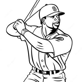 Ken Griffey Jr Swinging Bat Coloring Page 63863-51356