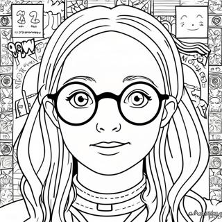 Luna Lovegood Quibbler Cover Coloring Page 63883-51372