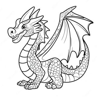 Crystal Dragon Coloring Pages